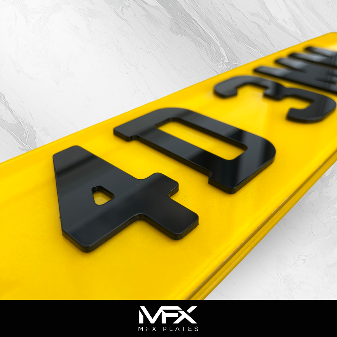 4D Acrylic Number Plates (3mm) 2 4D Acrylic Number Plates (3mm) - Image 2