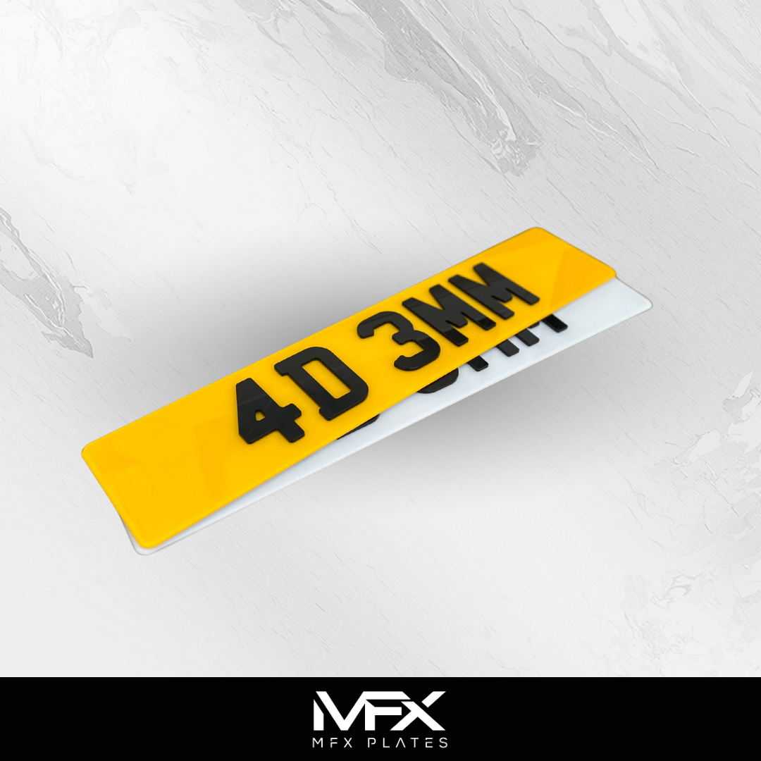 4D Acrylic Number Plates (3mm) 1 4D Acrylic Number Plates (3mm)