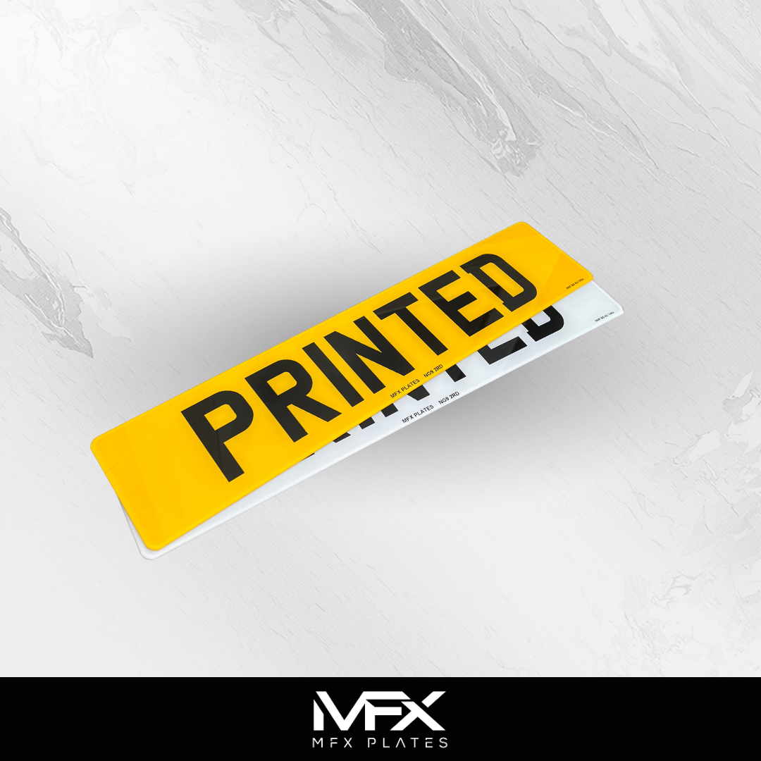 Standard 2D Printed Number Plates 1 Standard 2D Printed Number Plates