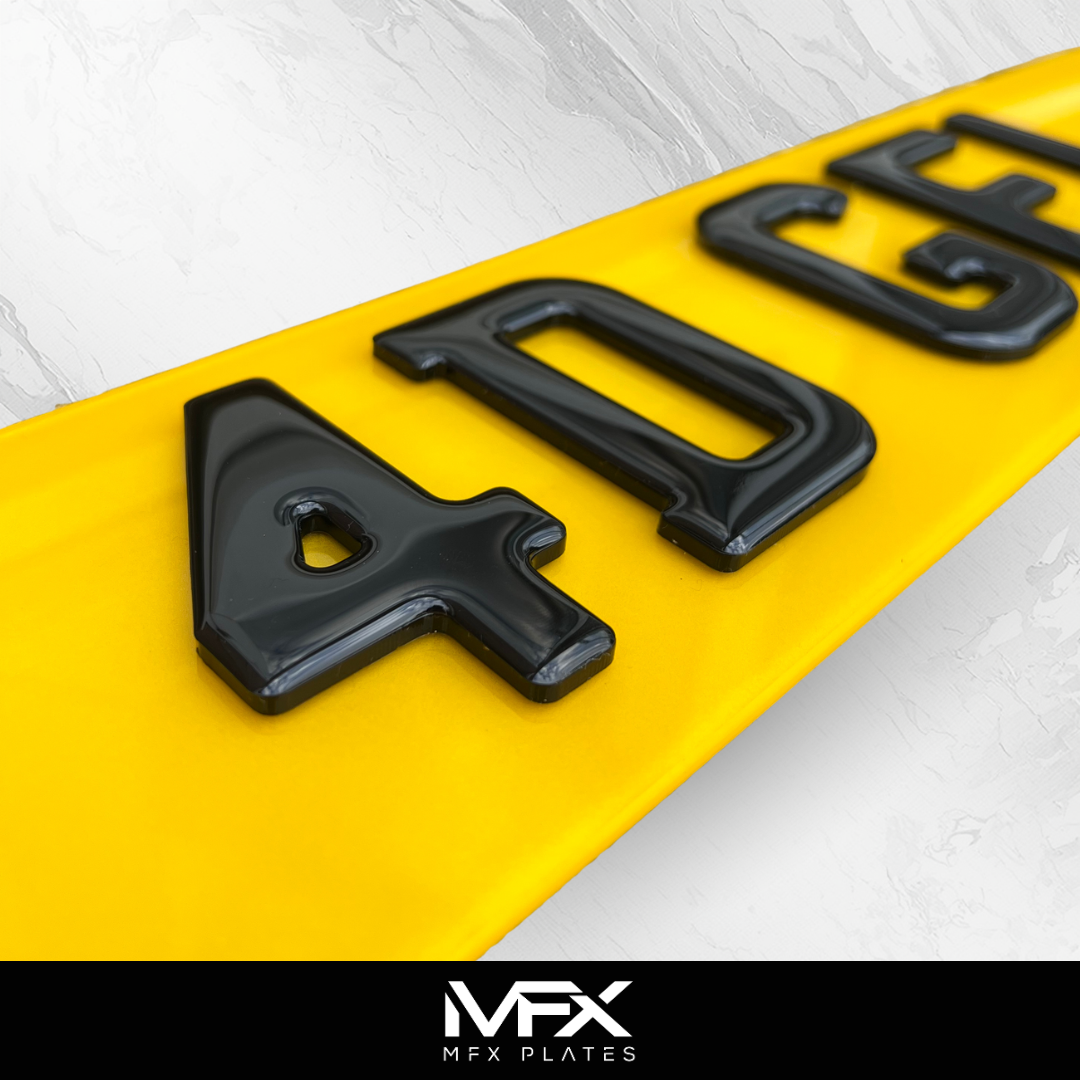 4D Gel Number Plates (3mm) 2 4D Gel Number Plates (3mm) - Image 2
